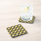 "Retro Dots - Schokolade und Limone" Untersetzer (Rechte Seite)