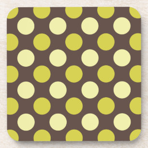 "Retro Dots - Schokolade und Limone" Untersetzer