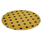 Retro Dots - Senf & Black Cutting Board Schneidebrett (Ecke)
