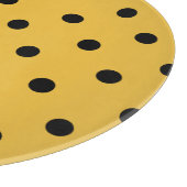 Retro Dots - Senf & Black Cutting Board Schneidebrett (Ecke)