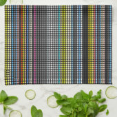 Retro dots stripes Rainbow Kitchen Handtuch #2 (Gefaltet)