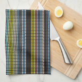 Retro dots stripes Rainbow Kitchen Handtuch #2 (Viertel Falte)