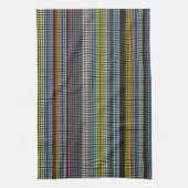 Retro dots stripes Rainbow Kitchen Handtuch #2 (Vertikal)
