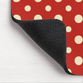 Retro Dots Vanilla & Strawberry Mousepad (Ecke)