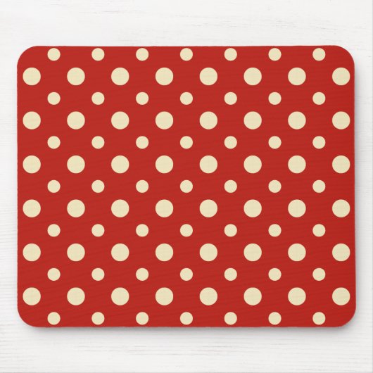 Retro Dots Vanilla & Strawberry Mousepad (Vorne)
