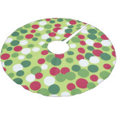Retro Dots Weihnachtsbaumrock Polyester Weihnachtsbaumdecke (Schrägansicht)
