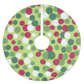 Retro Dots Weihnachtsbaumrock Polyester Weihnachtsbaumdecke (Vorderseite)