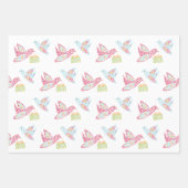 Retro Dots Weihnachtsvögel und -dekorationen Geschenkpapier Set (Vorderseite 2)