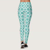 Retro Dots weiß Leggings (Rückseite)