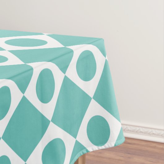 Retro Dots weiß Tischdecke (Beispiel)