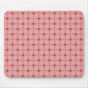 Retro Dotted Star Mousepad, rot Mousepad
