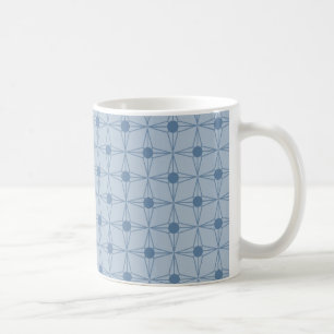 Retro Dotted Star Tasse, blau Kaffeetasse