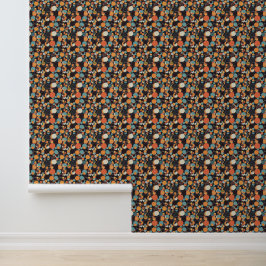 Retro Dotty Pattern: Ein Nostalgischer Gott in der Tapete