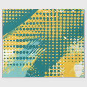 Retro Dotwave Geschenkpapier (Flach)