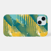 Retro Dotwave iPhone 15 Hülle (Rückseite (Horizontal))
