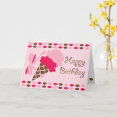 Retro Double Dip - Grußkarte Karte (Gelbe Blume)