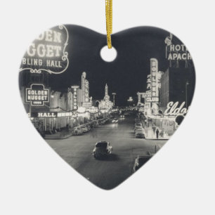 Retro Downtown Las Vegas Keramik Ornament