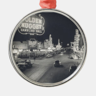 Retro Downtown Las Vegas Ornament Aus Metall