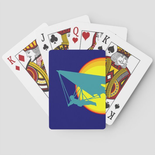 Retro-Drachengleiter Spielkarten (Rückseite)