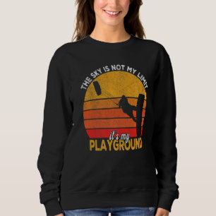 Retro Drachensegel Drachensegeln Kitesurfen Kitesu Sweatshirt
