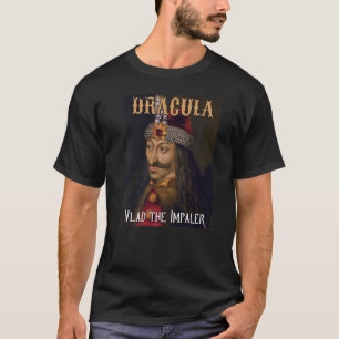Retro Dracula Vlad The Impaler Vampire Vlad Tepe T-Shirt