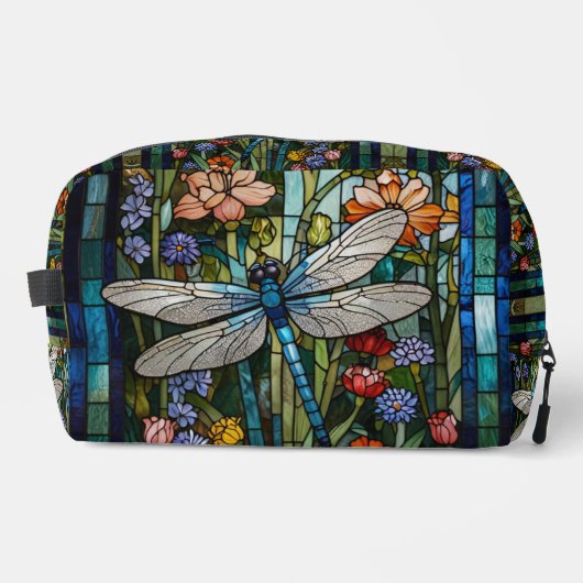 Retro Dragonfly Art Malerei botanischen Boho Waschbeutel (Vorderseite)