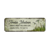 Retro Dragonfly Botanical Return Address Labels (Vorne)