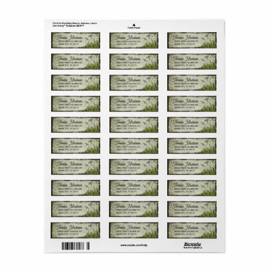 Retro Dragonfly Botanical Return Address Labels (Vorne)