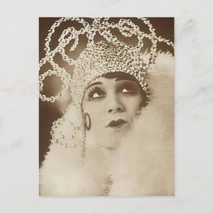 Retro Drama Postkarte