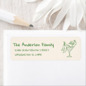 Retro Drawn Green Santa Claus Merry Christmas (Insitu)