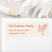 Retro Drawn Red Santa Claus Merry Christmas (Insitu)