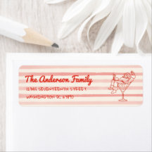 Retro Drawn Red Santa Claus Merry Christmas Fun