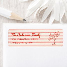 Retro Drawn Red Santa Claus Merry Christmas Fun