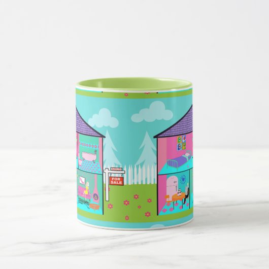 Retro Dream House Tasse (Zentrum)