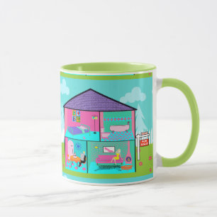 Retro Dream House Tasse