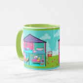 Retro Dream House Tasse (Vorderseite Links)