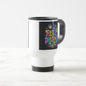 "Retro Dreamer" Reisecoffee Mug. Reisebecher (VorderseiteRechts)