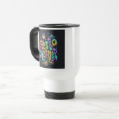 "Retro Dreamer" Reisecoffee Mug. Reisebecher (Vorderseite Links)
