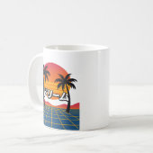 Retro Dreamscape Kaffeetasse (Vorderseite Links)