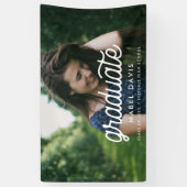 Retro-Drehbuch Foto Abschluss feiern Graduate Banner (Vertikal)