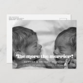 Retro-Drehbuch Twin Birth Je mehr das bessere Foto Postkarte (Vorne/Hinten)