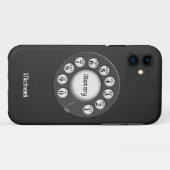 Retro Drehkohlenstoff-Faser-Kasten Case-Mate iPhone Hülle (Rückseite (Horizontal))