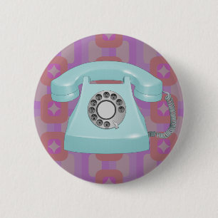 Retro Drehtelefon Button