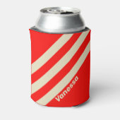 Retro Drei Streifen mit Namen Dosenkühler (Kanne Rückseite)