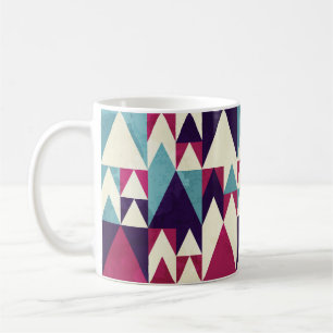 Retro Dreieck Geometrisches Nahtloses Muster Kaffeetasse