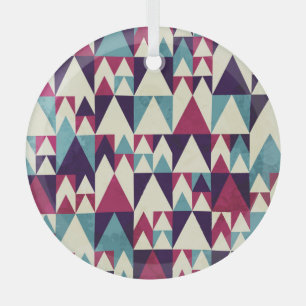 Retro Dreieck Geometrisches Nahtloses Muster Ornament Aus Glas