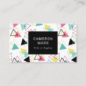 Retro Dreieck-Muster Visitenkarte (Vorderseite)