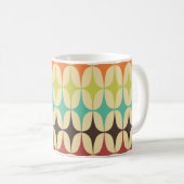 Retro-Dreiecke: Geometrisches Muster Kaffeetasse (VorderseiteRechts)