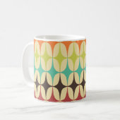 Retro-Dreiecke: Geometrisches Muster Kaffeetasse (Vorderseite Links)
