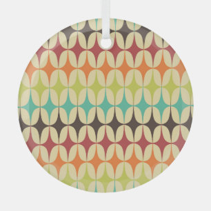 Retro Dreiecke: Geometrisches Muster Throwback Ornament Aus Glas